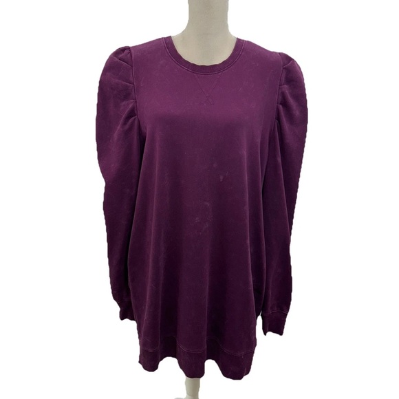 Rebecca Minkoff Janine Dress Acid Washed Current Size XL Long Sleeve Pockets - Picture 2 of 10